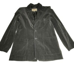 Vintage BC Ethic Custom Crafted Outerwear Black Velvet Blazer Jacket Size M